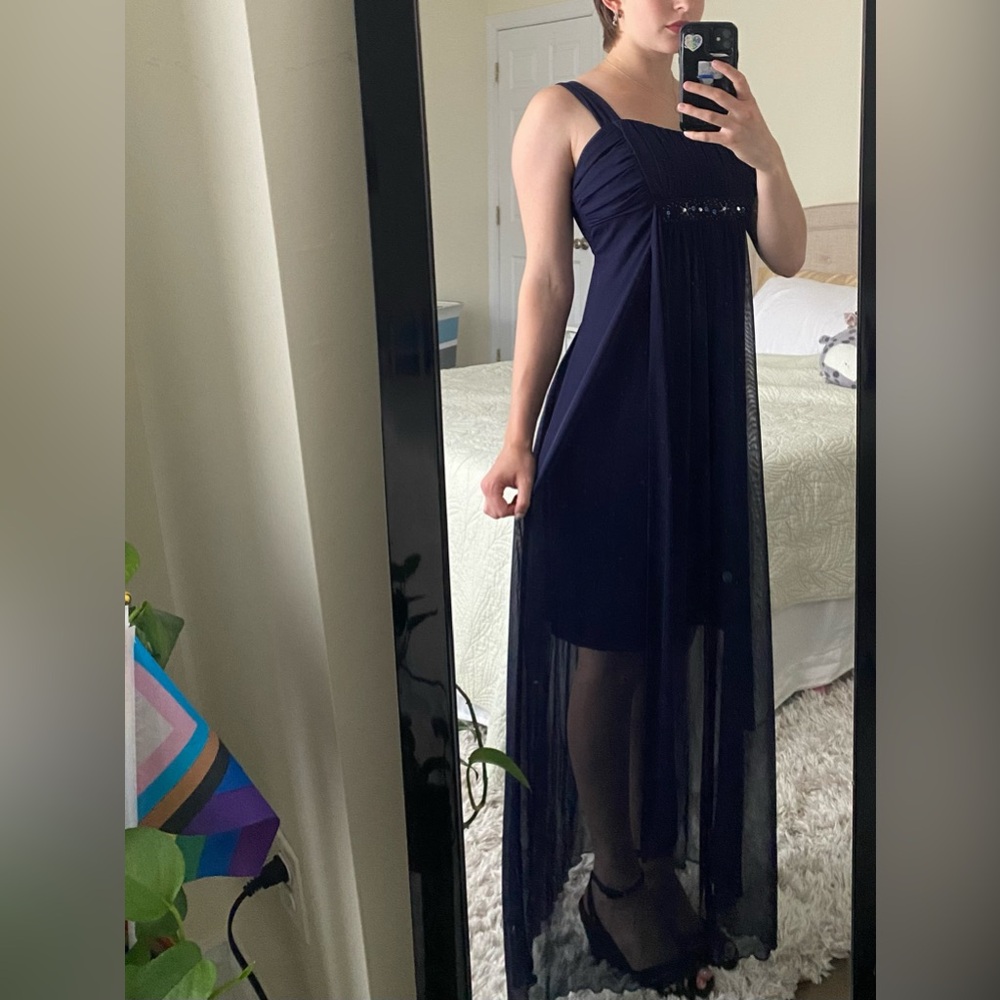 Navy blue starry gown